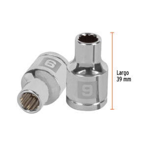 Dado de 9 mm, 12 puntas, cuadro 1/2', TRUPER - Imagen 3