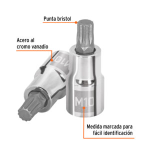 Alternative view of Dado punta corta bristol M10, cuadro 1/2', TRUPER