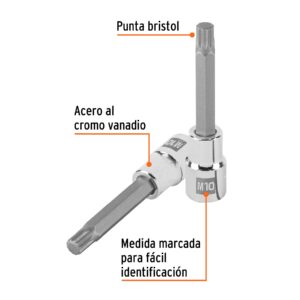 Alternative view of Dado punta larga bristol M10, cuadro 1/2', TRUPER