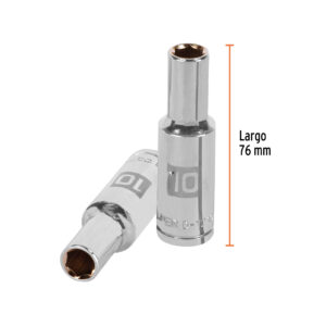 Dado largo de 10 mm, 6 puntas, cuadro 1/2', TRUPER - Imagen 3