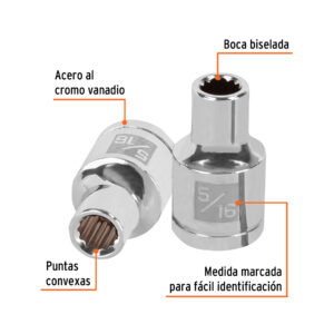 Alternative view of Dado de 5/16', 12 puntas, cuadro 1/2', TRUPER