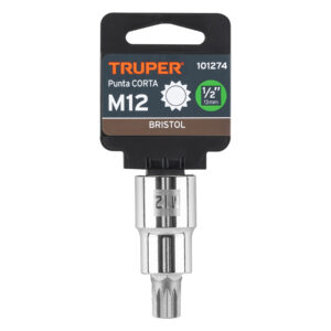 Dado punta corta bristol M12, cuadro 1/2', TRUPER - Imagen 4