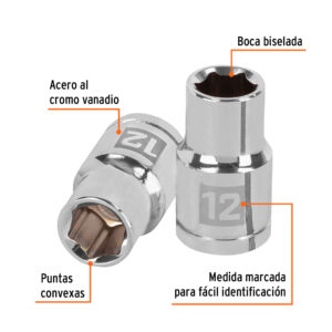 Alternative view of Dado de 12 mm, 6 puntas, cuadro 1/2', TRUPER