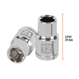 Dado de 12 mm, 6 puntas, cuadro 1/2', TRUPER - Imagen 3