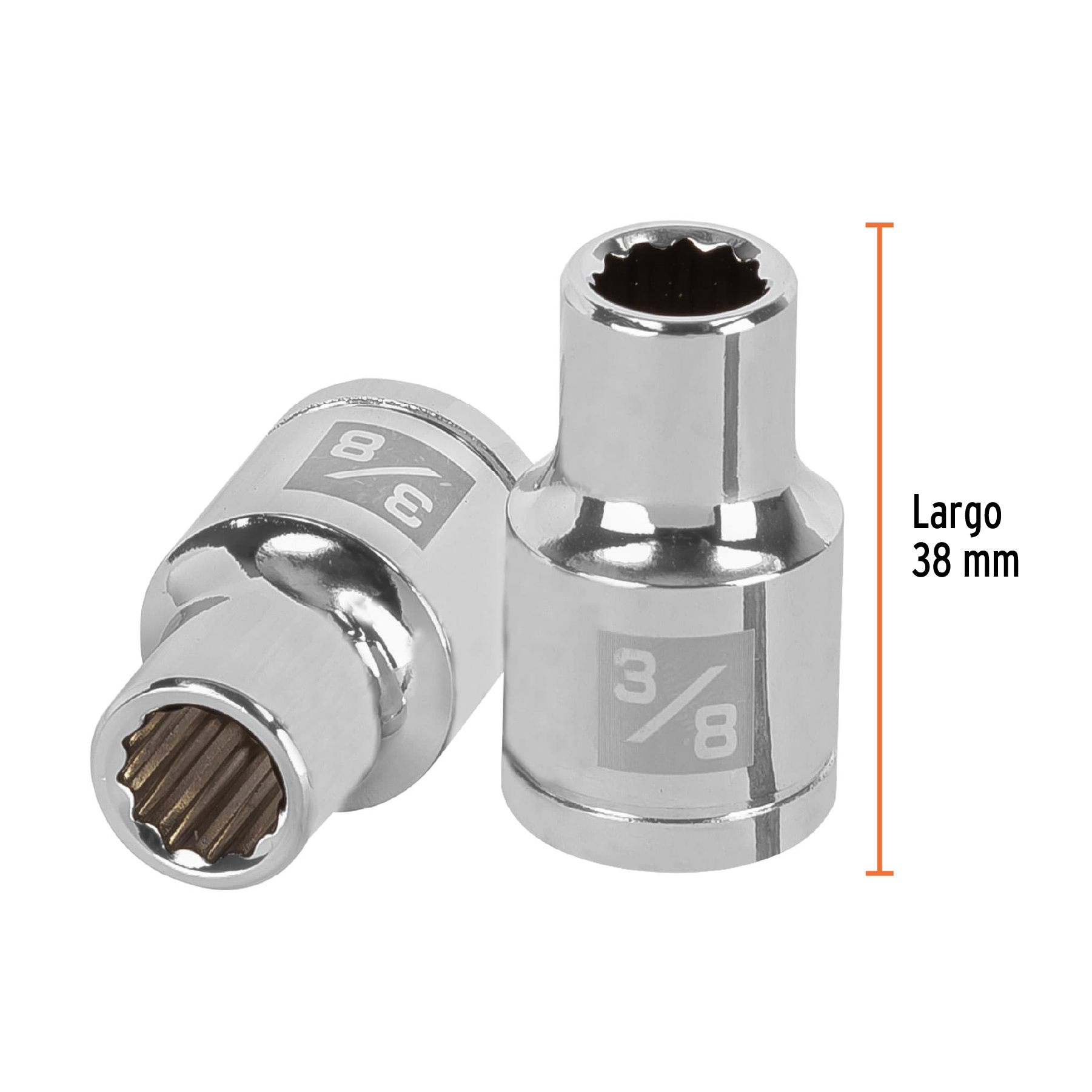 Dado de 3/8', 12 puntas, cuadro 1/2', TRUPER - Imagen 3