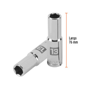 Dado largo de 13 mm, 6 puntas, cuadro 1/2', TRUPER - Imagen 3
