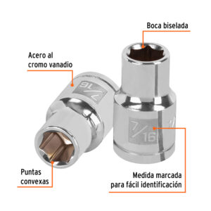 Alternative view of Dado de 7/16', 6 puntas, cuadro 1/2', TRUPER