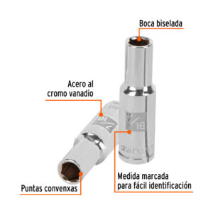 Alternative view of Dado largo de 7/16', 6 puntas, cuadro 1/2', TRUPER
