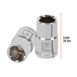 Dado de 14 mm, 6 puntas, cuadro 1/2', TRUPER - Imagen 3