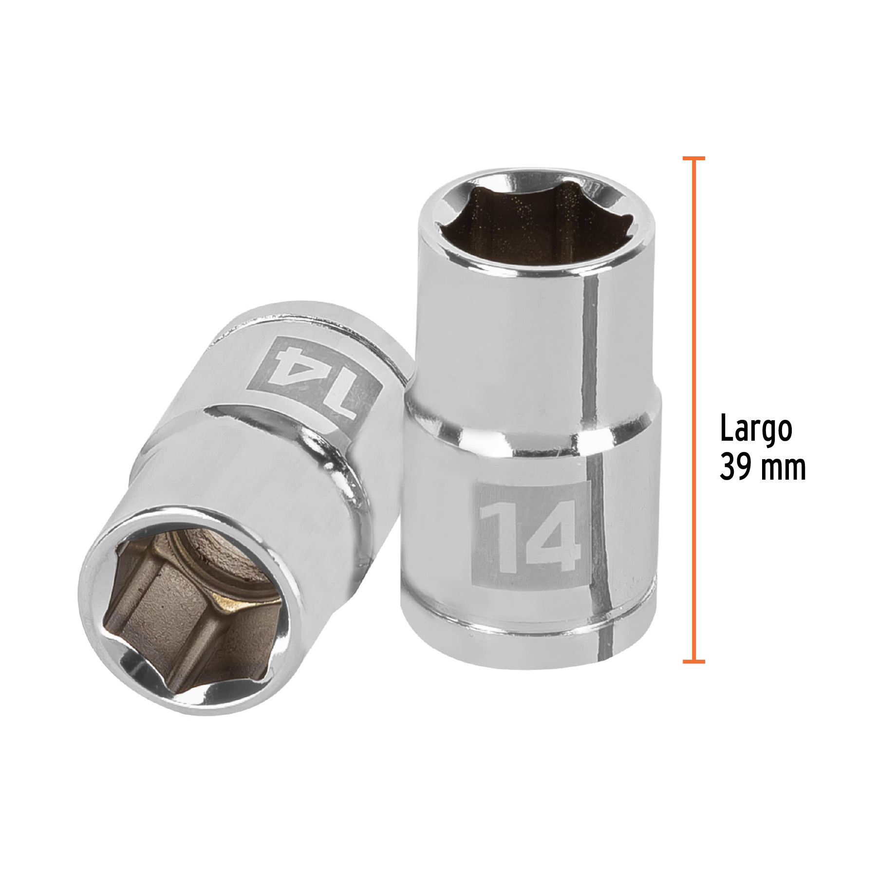 Dado de 14 mm, 6 puntas, cuadro 1/2', TRUPER - Imagen 3