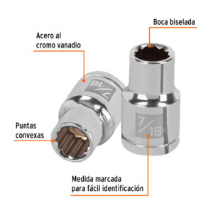 Alternative view of Dado de 7/16', 12 puntas, cuadro 1/2', TRUPER