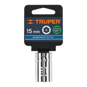 Dado de 15 mm, 6 puntas, cuadro 1/2', TRUPER - Imagen 4