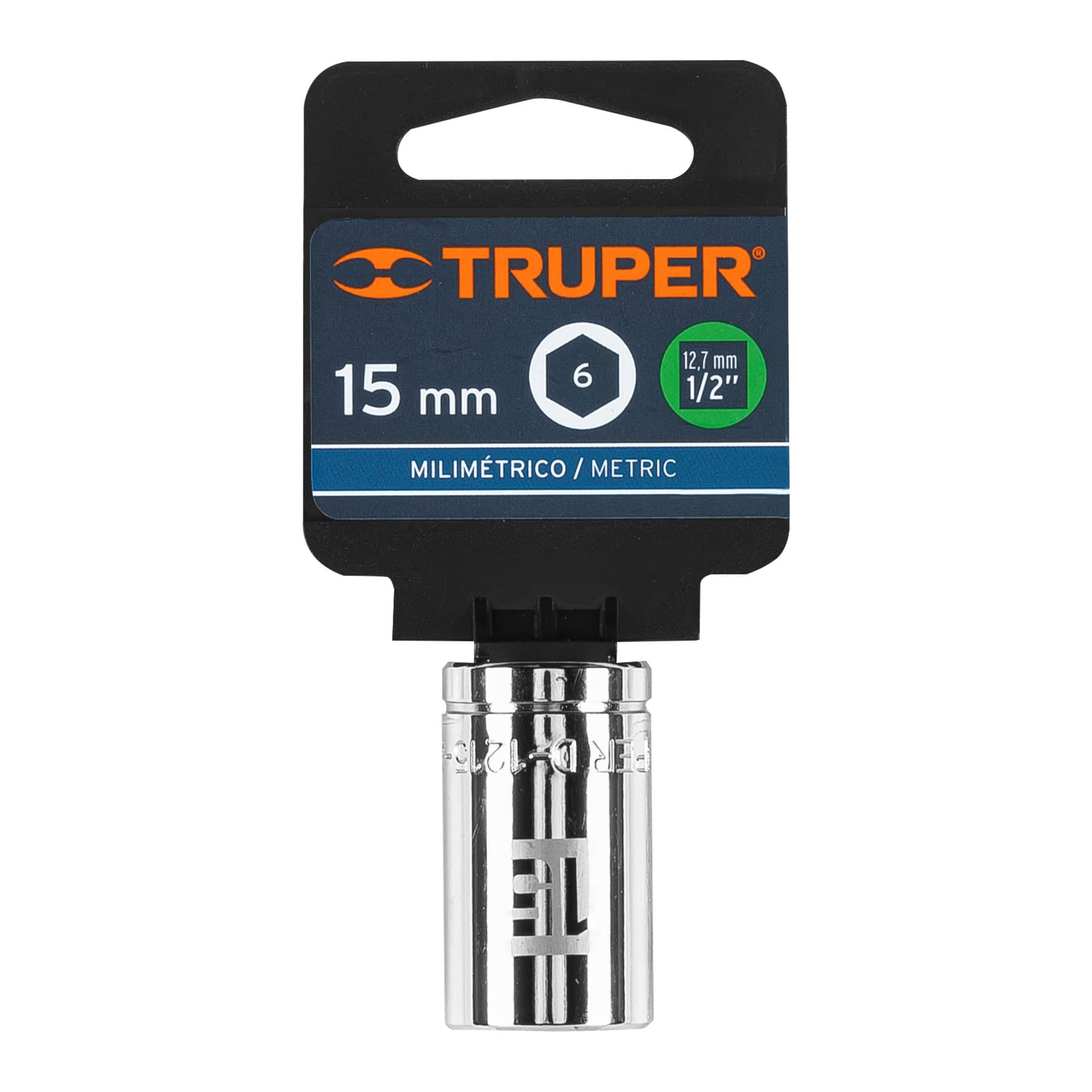 Dado de 15 mm, 6 puntas, cuadro 1/2', TRUPER - Imagen 4