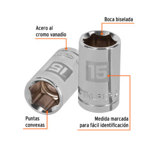 Alternative view of Dado de 15 mm, 6 puntas, cuadro 1/2', TRUPER