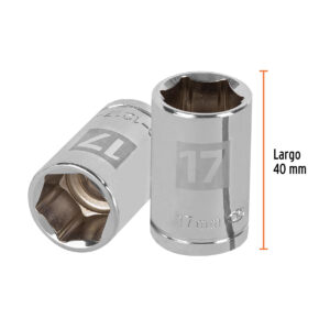 Dado de 17 mm, 6 puntas, cuadro 1/2', TRUPER - Imagen 3