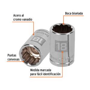 Alternative view of Dado de 18 mm, 12 puntas, cuadro 1/2', TRUPER
