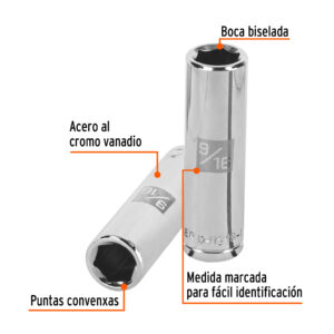 Alternative view of Dado largo de 9/16', 6 puntas, cuadro 1/2', TRUPER