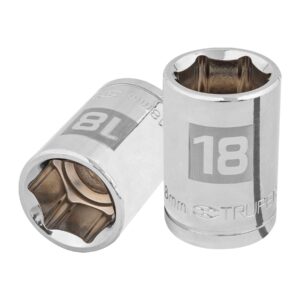 Dado de 18 mm, 6 puntas, cuadro 1/2', TRUPER