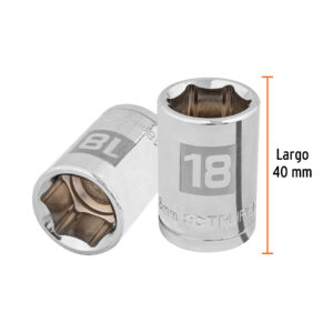 Dado de 18 mm, 6 puntas, cuadro 1/2', TRUPER - Imagen 3