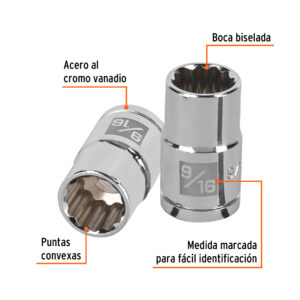 Alternative view of Dado de 9/16', 12 puntas, cuadro 1/2', TRUPER