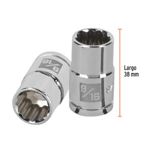 Dado de 9/16', 12 puntas, cuadro 1/2', TRUPER - Imagen 3