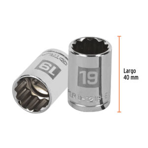 Dado de 19 mm, 12 puntas, cuadro 1/2', TRUPER - Imagen 3