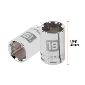 Dado de 19 mm, 6 puntas, cuadro 1/2', TRUPER - Imagen 3