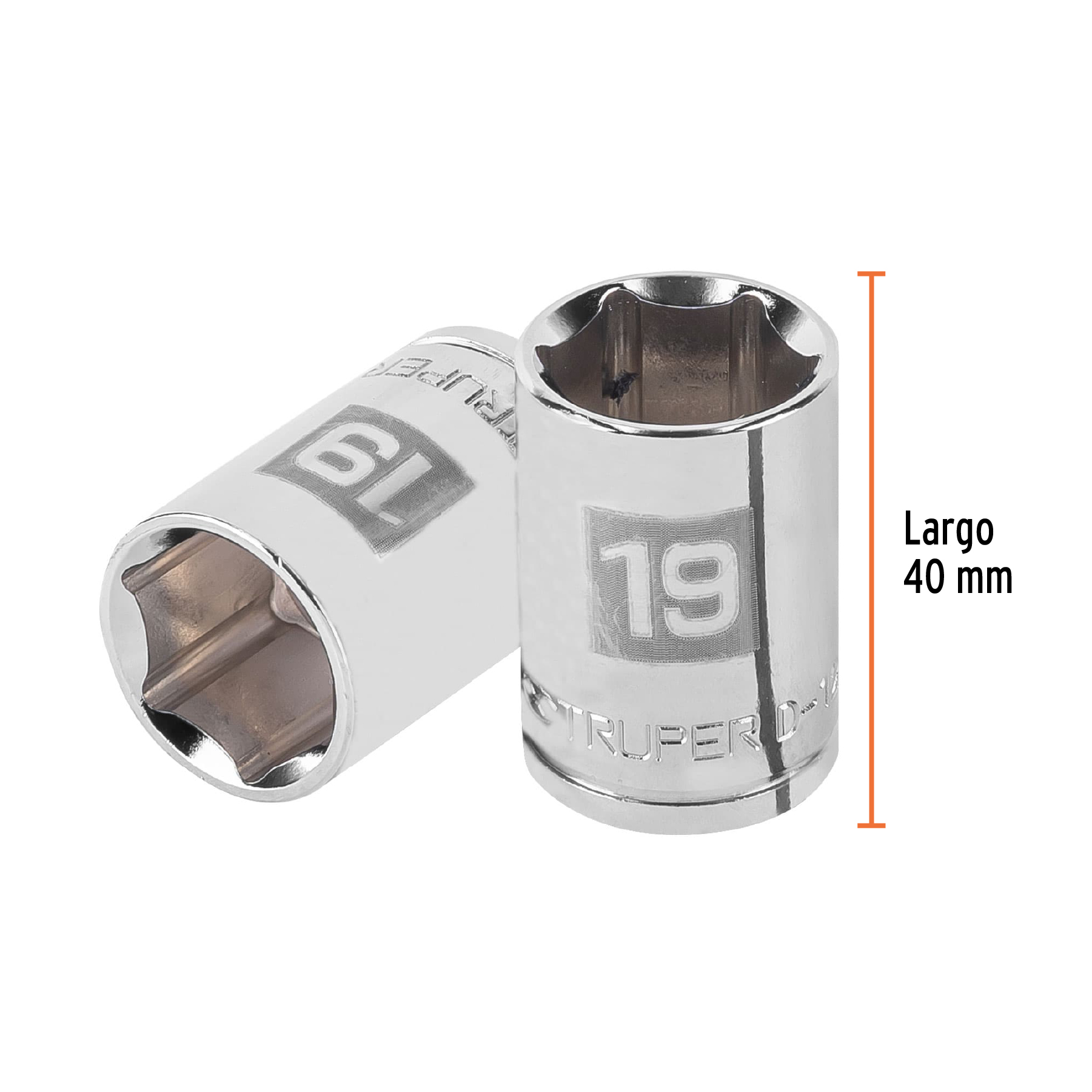 Dado de 19 mm, 6 puntas, cuadro 1/2', TRUPER - Imagen 3
