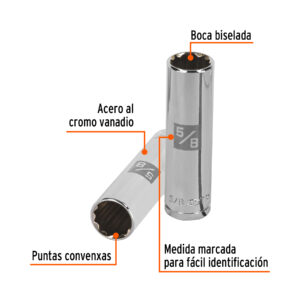 Alternative view of Dado largo de 5/8', 12 puntas, cuadro 1/2', TRUPER