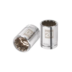 Dado de 20 mm, 12 puntas, cuadro 1/2', TRUPER