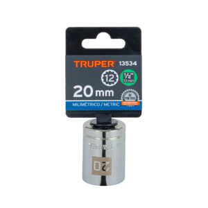 Dado de 20 mm, 12 puntas, cuadro 1/2', TRUPER - Imagen 4