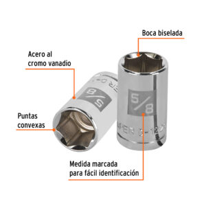 Alternative view of Dado de 5/8', 6 puntas, cuadro 1/2', TRUPER