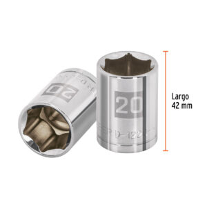 Dado de 20 mm, 6 puntas, cuadro 1/2', TRUPER - Imagen 3