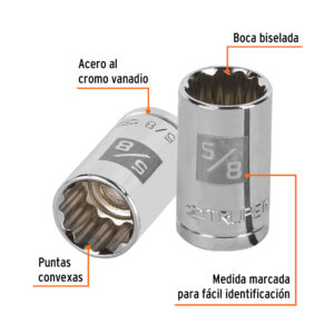 Alternative view of Dado de 5/8', 12 puntas, cuadro 1/2', TRUPER