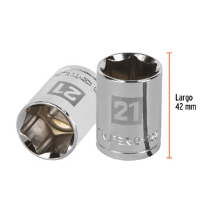 Dado de 21 mm, 6 puntas, cuadro 1/2', TRUPER - Imagen 3