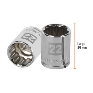 Dado de 22 mm, 12 puntas, cuadro 1/2', TRUPER - Imagen 3