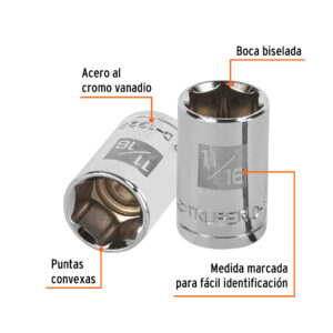 Alternative view of Dado de 11/16', 6 puntas, cuadro 1/2', TRUPER