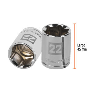 Dado de 22 mm, 6 puntas, cuadro 1/2', TRUPER - Imagen 3
