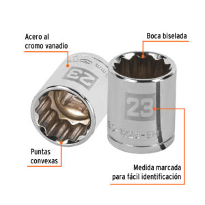 Alternative view of Dado de 23 mm, 12 puntas, cuadro 1/2', TRUPER