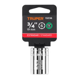 Dado de 3/4', 6 puntas, cuadro 1/2', TRUPER - Imagen 4