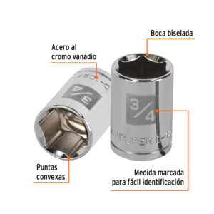 Alternative view of Dado de 3/4', 6 puntas, cuadro 1/2', TRUPER