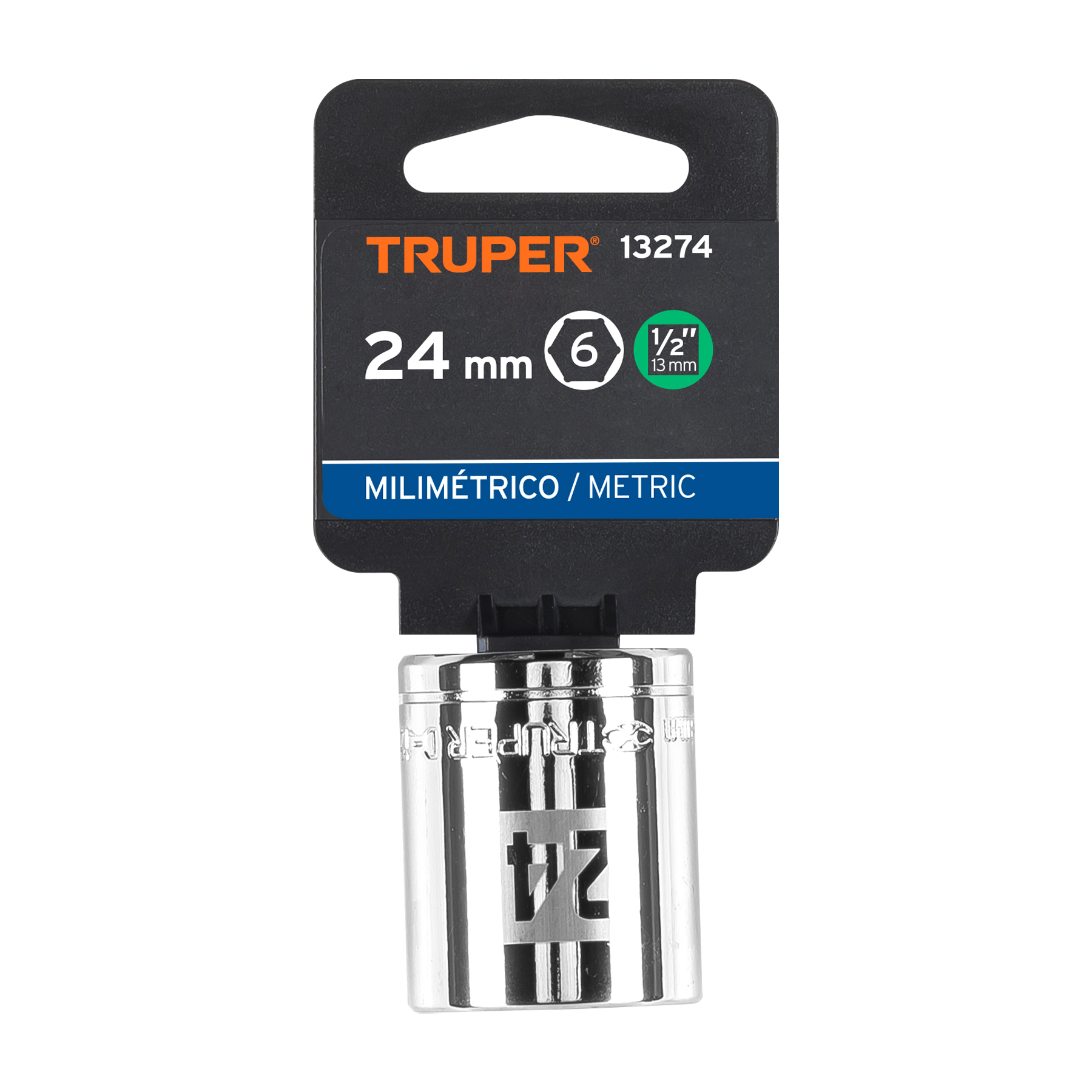 Dado de 24 mm, 6 puntas, cuadro 1/2', TRUPER - Imagen 4
