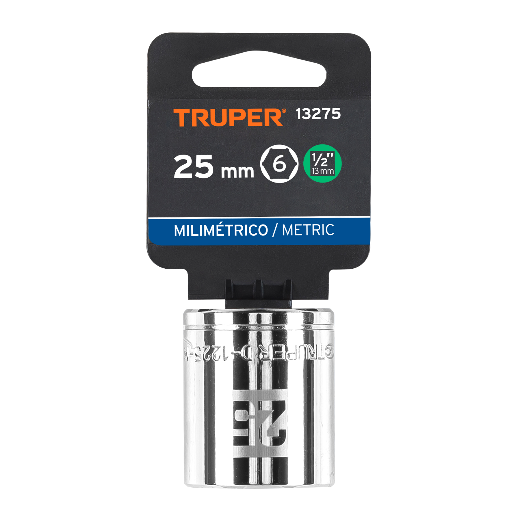 Dado de 25 mm, 6 puntas, cuadro 1/2', TRUPER - Imagen 4