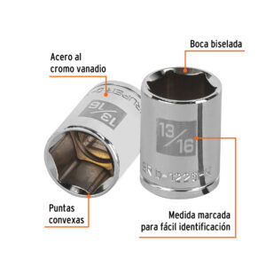 Alternative view of Dado de 13/16', 6 puntas, cuadro 1/2', TRUPER