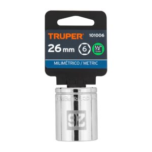 Dado de 26 mm, 6 puntas, cuadro 1/2', TRUPER - Imagen 4