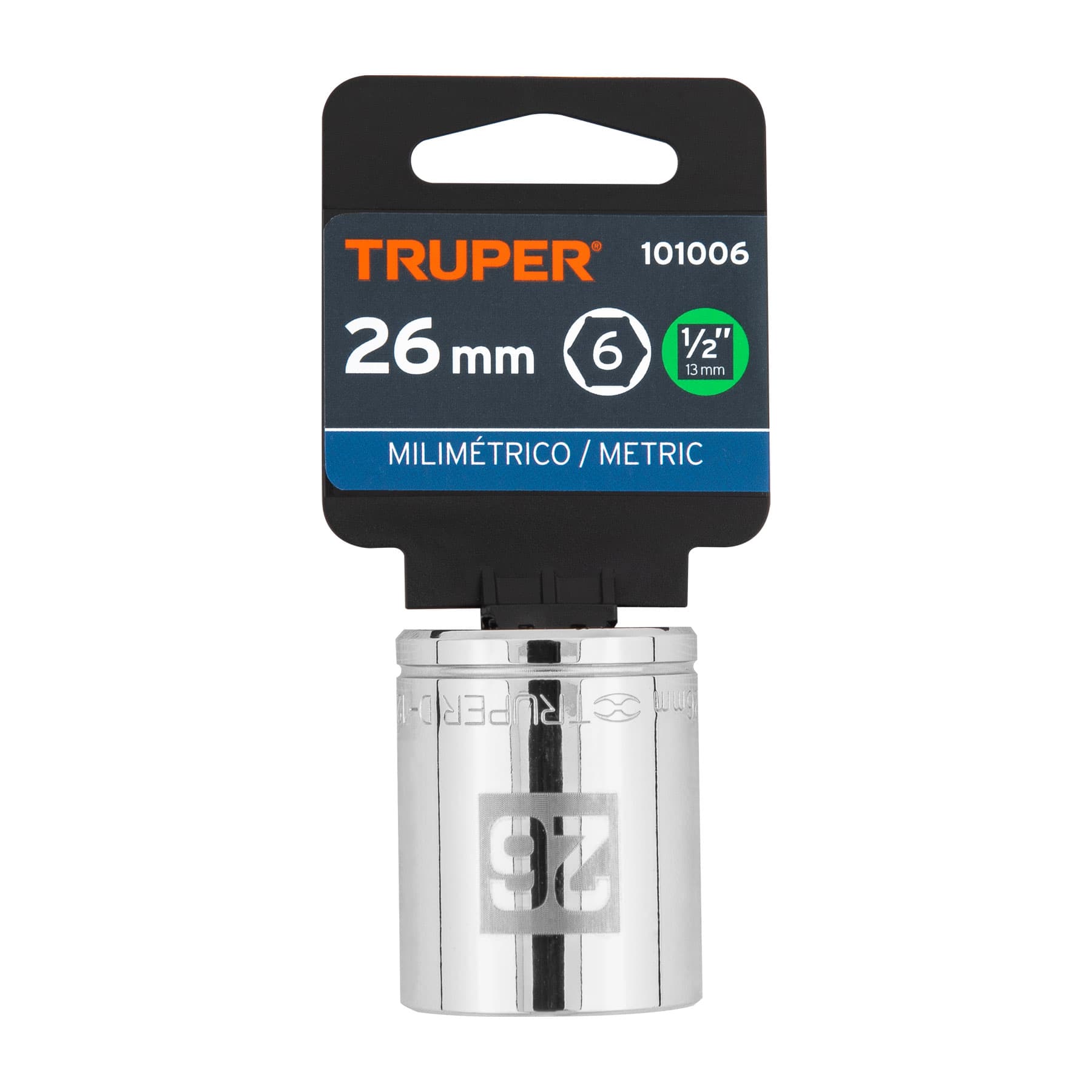 Dado de 26 mm, 6 puntas, cuadro 1/2', TRUPER - Imagen 4