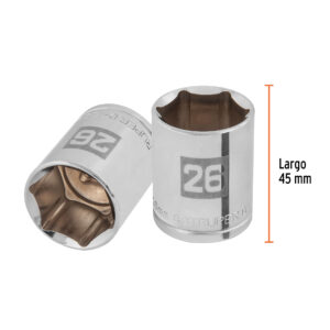 Dado de 26 mm, 6 puntas, cuadro 1/2', TRUPER - Imagen 3