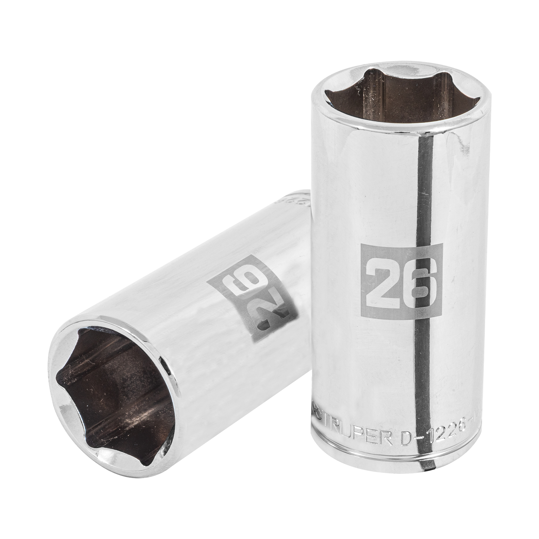 Dado largo de 26 mm, 6 puntas, cuadro 1/2', TRUPER