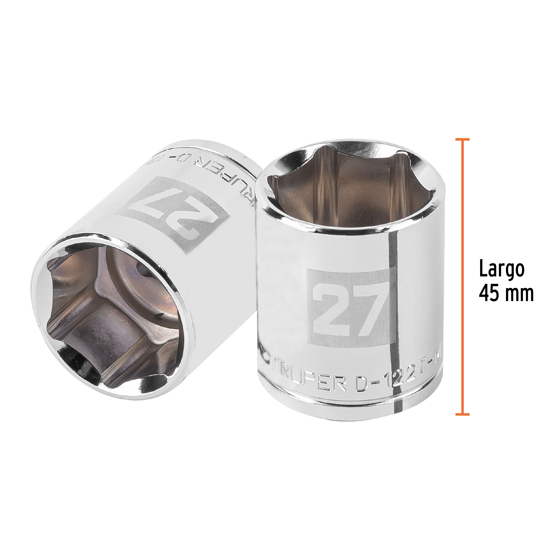 Dado de 27 mm, 6 puntas, cuadro 1/2', TRUPER - Imagen 3