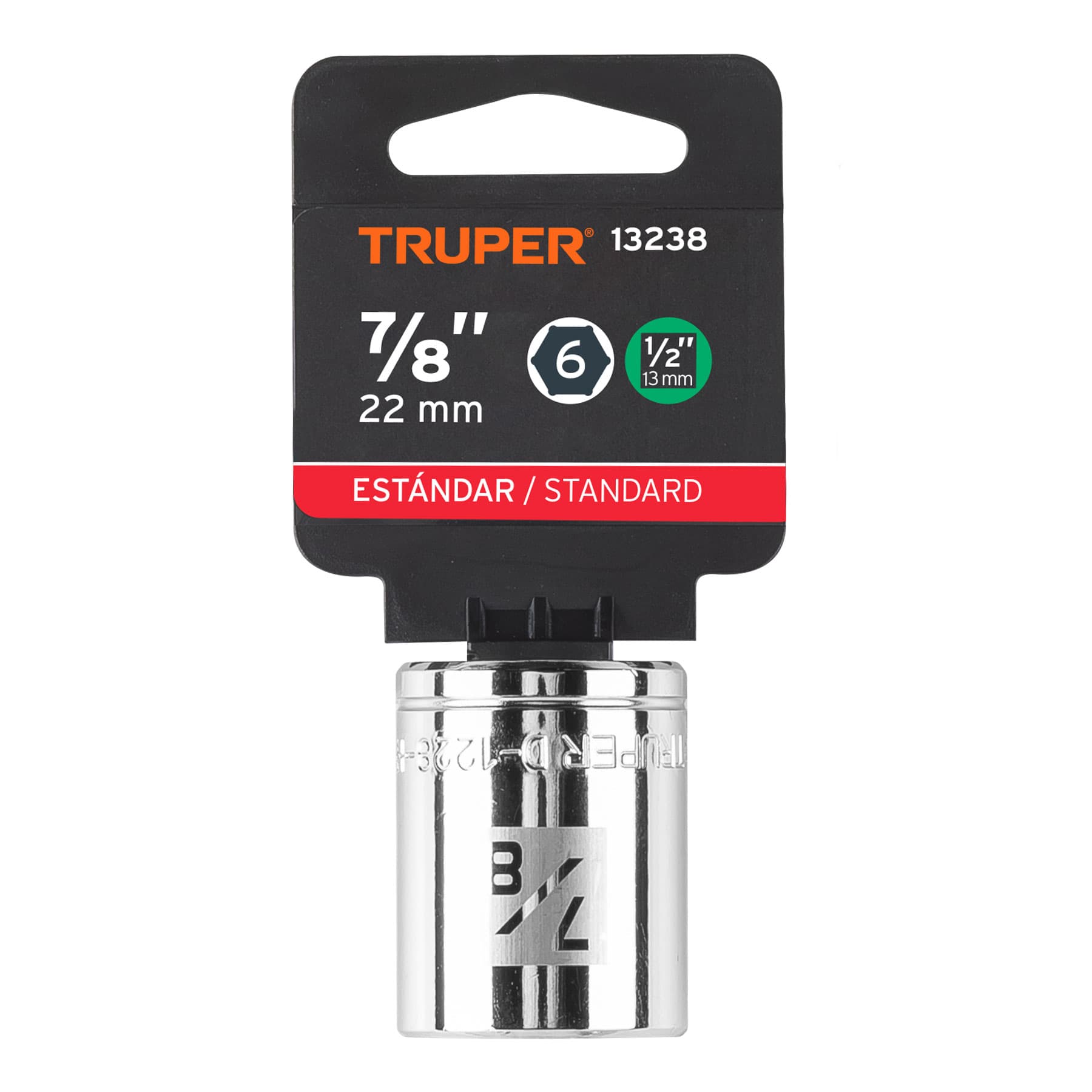 Dado de 7/8', 6 puntas, cuadro 1/2', TRUPER - Imagen 4